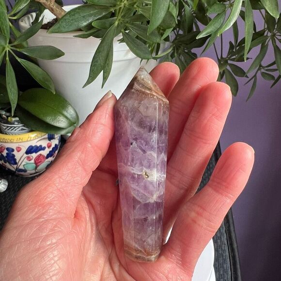 Amethyst Crazy‎ Lace Crystal Wand (#5) - Picture 2 of 13